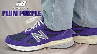 These are GOOD New Balance 990v4 Plum Purple Made in USA Review amp On Feet [upl. by Sims]