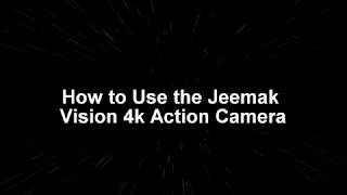 How To Use Jeemak Vision 4k Action Camera [upl. by Achorn]