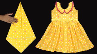 Umbrella Cut Peter Pan Collar Neck Baby Frock with Lace Cutting and Stitching [upl. by Tingley770]