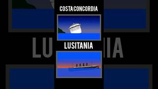 COSTA CONCORDIA VS LUSITANIA  SINKING SLEEPING SUN  FLIPACLIP ANIMATION 🚢⚓️ sinkingships [upl. by Othilia121]