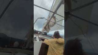 Winter sailing heavy winds sailing fullkeel sailboat passage icw cruising [upl. by Azilanna365]