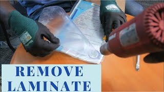 How to Remove Laminate From Any Document  Protect Your Document  DYI 2024 [upl. by Lindberg890]