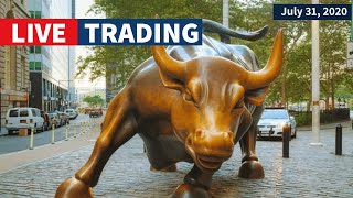 Watch Day Trading Live  July 31 NYSE amp NASDAQ Stocks [upl. by Gerty]