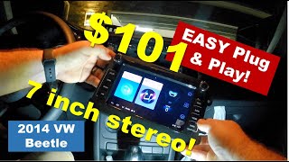 DIY Car Stereo Upgrade with CarPlay  Easy Install for 2014 VW Beetle [upl. by Campball]