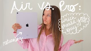 why im returning my new ipad air 2024 ipad air vs ipad pro comparison [upl. by Pierette677]