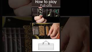 LEFT HANDED How to play a pulloff on guitar guitar pulloffs guitarlesson lefthandedguitar [upl. by Ahsaele]