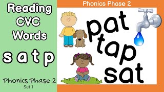 CVC Words  Phonics Blending  Set 1 [upl. by Dunham893]