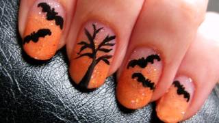 Halloween Bat Nail Art [upl. by Amiaj]