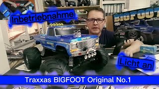 BIGFOOT lebt  Licht an  Inbetriebnahme des Traxxas RTR 2WD Monstertrucks [upl. by Okiek495]