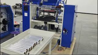 Automatic cling film rewinder machine PE food wrap cling film rewinding machine [upl. by Eledoya171]