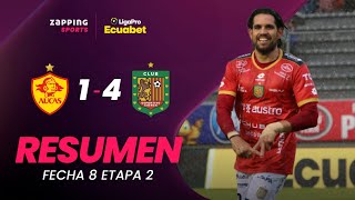 SD Aucas 1  4 Deportivo Cuenca  Resumen Fecha 8  2da Etapa  LigaPro Ecuabet [upl. by Cochrane604]