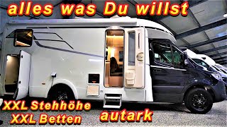 Neuheit 2022 🔥 Hymer Tramp S 585 🔥autark🔥MB Sprinter unter 35 t teilintegrierte Wohnmobile Roomtour [upl. by Hodosh]