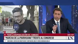 quotMarcha de la marihuanaquot frente al Congreso La reacción de Eduardo Feinmann [upl. by Notnyw9]