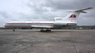 Whizzing NK82U engines sound of Air Koryo s Tupolev 154B North Korea [upl. by Teddie]