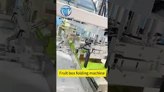 Tray Former Manufacture Glue Type Box Folder Machine Fruit Box Folding Machine [upl. by Nylsirhc689]