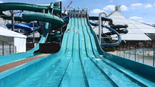 Aquapiste Outdoor Waveslide  Aquaboulevard Paris [upl. by Wolbrom]