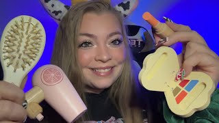 ASMR 🪵Wooden Makeup💄Roleplay personal attention wood tapping amp scratching [upl. by Etnoid972]