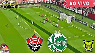 VITORIA x JUVENTUDE 🔴AO VIVO🟢  ASSISTA AGORA  GAMEPLAY PC PES 21 brasileiro [upl. by Llemrej]