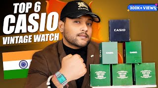 Top 6 Best Casio Vintage Watch For Men 🔥 Best Watch Haul For College 2024  ONE CHANCE [upl. by Philemon]