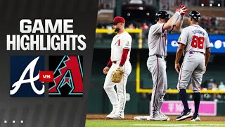 Braves vs Dbacks Game Highlights 7824  MLB Highlights [upl. by Ahsiliw]