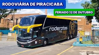 NOVO LD DA RODEROTAS  MOVIMENTO DE ÔNIBUS FERIADO 12 DE OUTUBRO NA RODOVIÁRIA DE PIRACICABA  SP [upl. by Toddie]