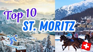 TOP 10 things to do in ST MORITZ SWITZERLAND  Luxury Swiss village tour Glacier Express amp more [upl. by Inman329]