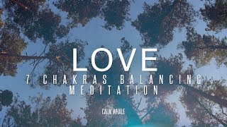 ALL 7 Chakras Balancing  with LOVE  Shaman Drum amp RAV Relaxing Meditation Journey [upl. by Tammany]