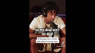 21 Savage Speaks The Truth About Record Deals rap shorts [upl. by Leanatan]