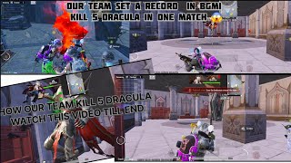 OUR TEAM SET A NEW RECORD IN BGMI KILL 5 DRACULA IN ONE MATCH 💀😼bgmi pubgmobile gaming [upl. by Yecats220]