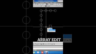 Array Edit  Array Edit Command in AutoCAD  Edit RectangularPolar amp Path Array  Short 60 [upl. by Leafar]