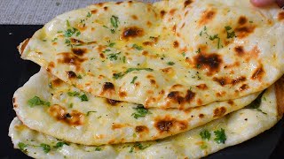 Butter Naan Recipe on Tawa by Lively Cooking [upl. by Adnale]