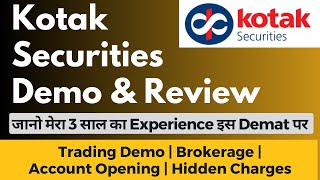 Kotak Securities Trading Demo  Kotak Securities Brokerage Charges  Kotak Neo App Review [upl. by Starks]