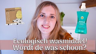 WASSEN MET ECOLOGISCH WASMIDDEL  Werkt het  Verschillende merken amp prijzen vergelijken [upl. by Nydroj130]