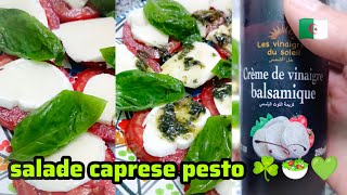 Comment préparer une salade caprese pesto 😍☘️🧀🤤🥗 [upl. by Linad]