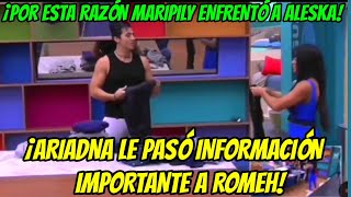 ARIADNA LE PASÓ INFORMACIÓN IMPORTANTE A ROMEH DURANTE LA CENA LA CASA DE LOS FAMOSOS 4 EN VIVO [upl. by Ikeda518]