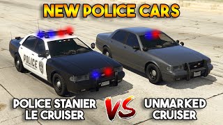 GTA 5 ONLINE  POLICE STANIER VS UNMARKED CRUISER BEST NEW POLICE CAR [upl. by Brooking524]