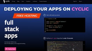 Deploy NodeJS App on Cyclic for Free Heroku Alternative  NEW 2024 Tutorial [upl. by Wyndham]