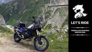 Tremola San Gottardo alte Gotthardstrasse  Yamaha Ténéré 700  raw and uncut morning ride [upl. by Akinnor536]