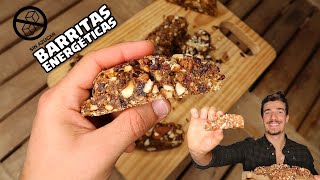 BARRITAS ENERGÉTICAS SALUDABLES  Receta vegana y sin azúcar con avena y frutos secos [upl. by Hales]