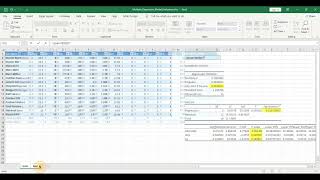 How to Build Mutiple Regression Analysis Metrics in Excel from scratch [upl. by Dnarb]