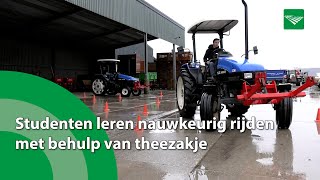 Studenten leren nauwkeurig rijden met behulp van theezakje [upl. by Ynatterb]