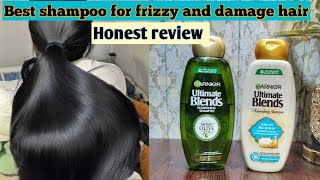 Garnier ultimate blends shampoo review Best shampoo for frizzy and damage hair [upl. by Leumel]