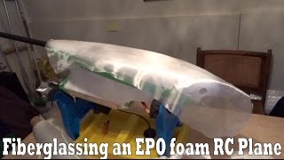 Fiberglassing a EPO foam RC plane [upl. by Luisa369]