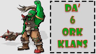 The 6 Ork Klans Warhammer 40k Lore [upl. by Neiviv]