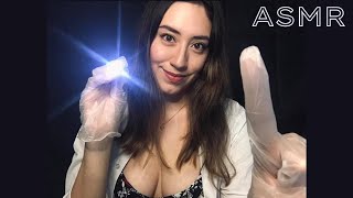 ASMR en Español  Cranial Nerve Exam Roleplay  Eye Test  Whispered  Mouth Sounds [upl. by Anehs388]