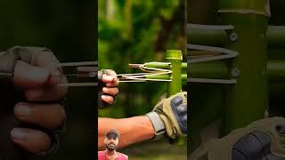 👉🤔Bamboo creation with two stick slingshot ❤️reels bamboo creative shortvideo shortstrending [upl. by Merrilee]