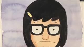 Tina Belcher Watercolor Speed Painting [upl. by Keg]