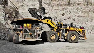 Amazing Biggest Wheel Loader Letourneau L2350 and CAT 994K Very Powerful Machine [upl. by Irrek912]