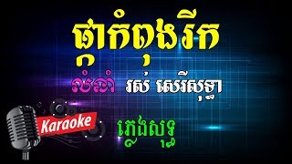 ផ្កាកំពុងរីក ចង្វាក់ក្បាច់ Khmer Karaoke ភ្លេងសុទ្ធ ខារ៉ាអូខេ Phleng Sot [upl. by Ariahay]