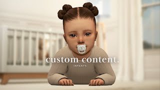 infant cc finds  los sims 4 contenido personalizado haul [upl. by Initirb]